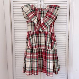 Pink Chicken Girls Raphaela Dress, Holiday Tartan, Size 14